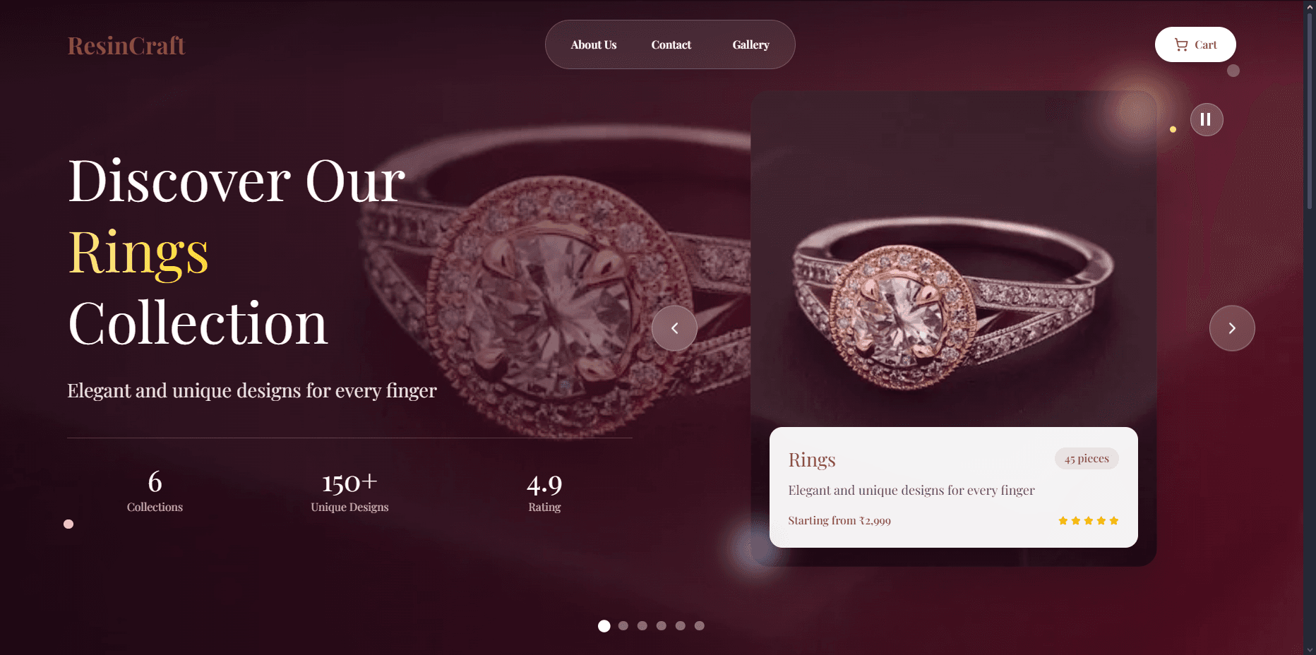 Jewelry E-commerce Site